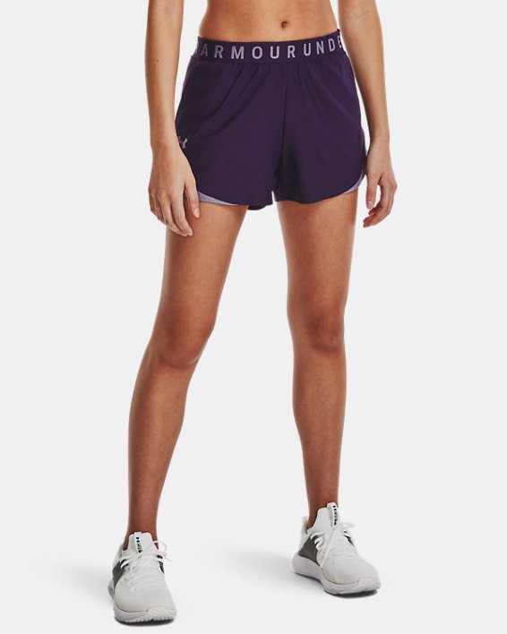 Women's UA Play Up Shorts 3.0, Purple, pdpMainDesktop image number 0
